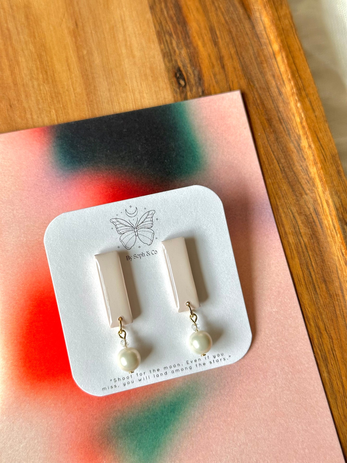 Lyra Earrings - Cream