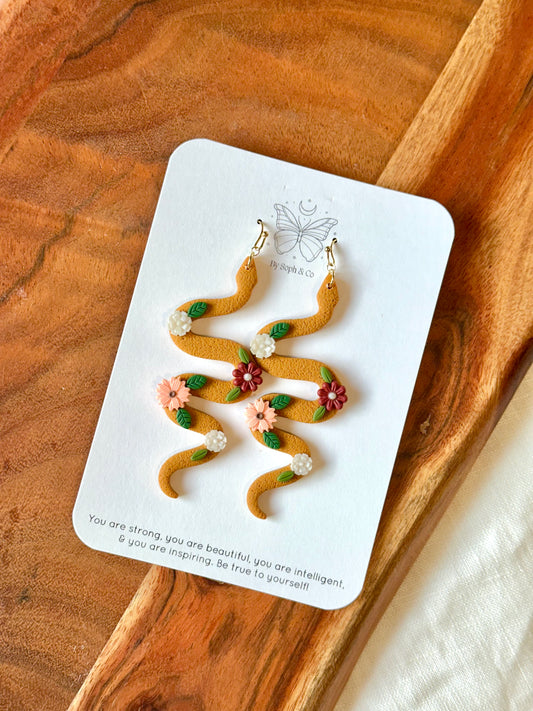 Snake Earrings - Autumn