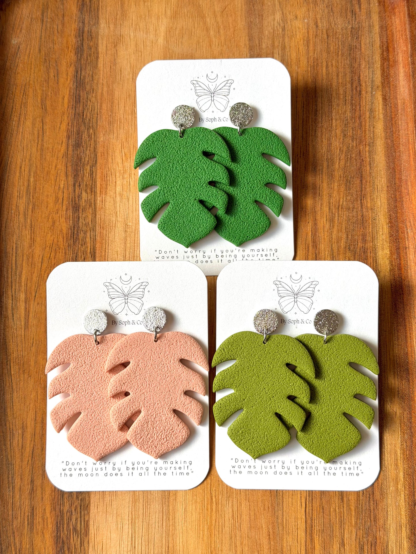 Monstera Earrings
