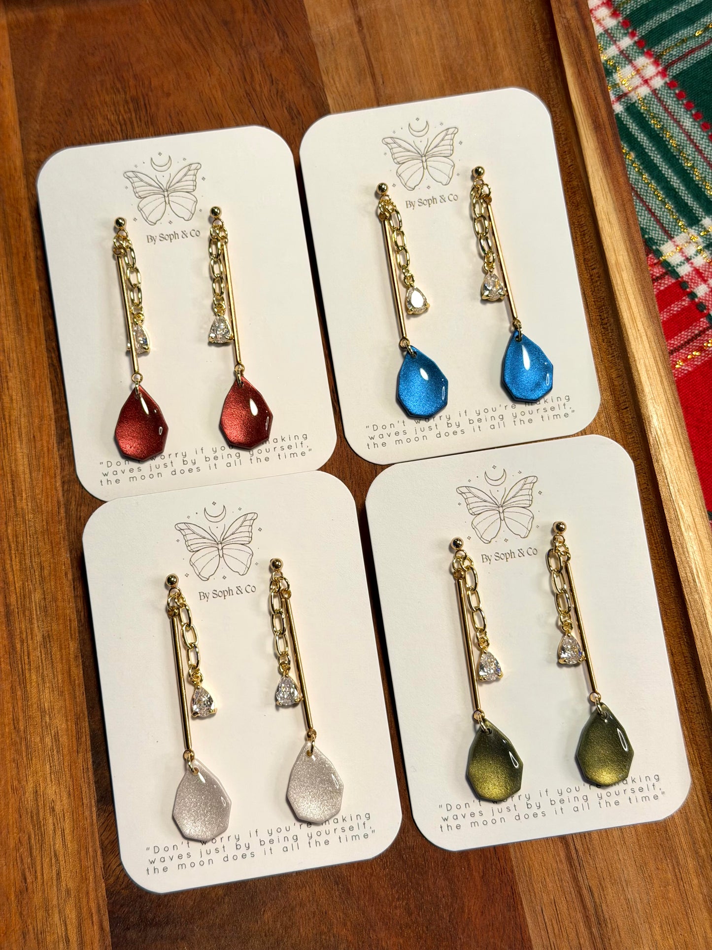 Tinsel Teardrop Dangles