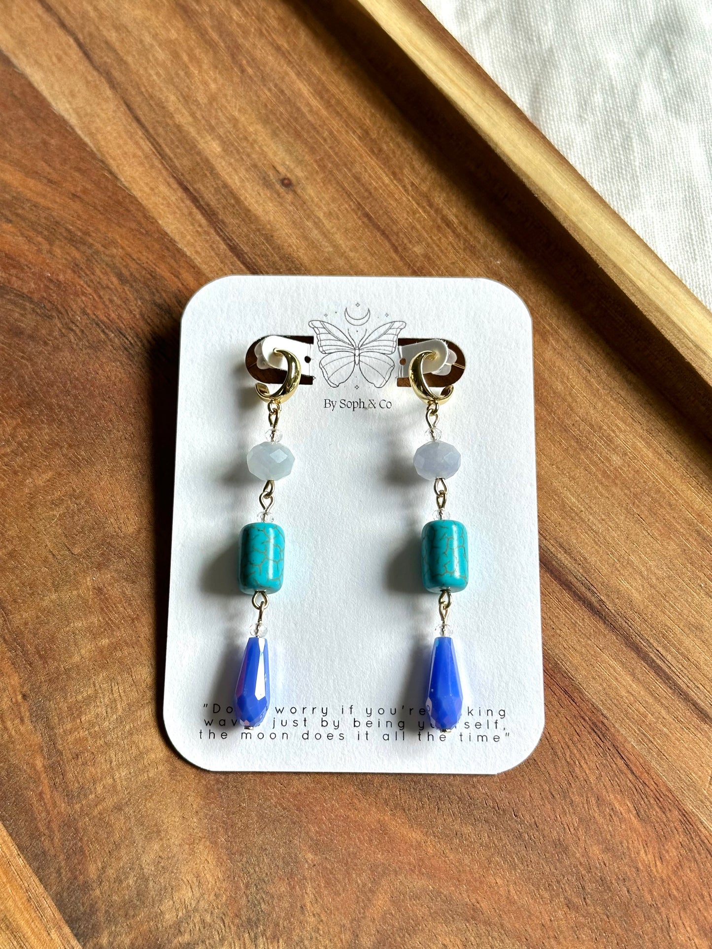 Aquamarine Bead Dangles