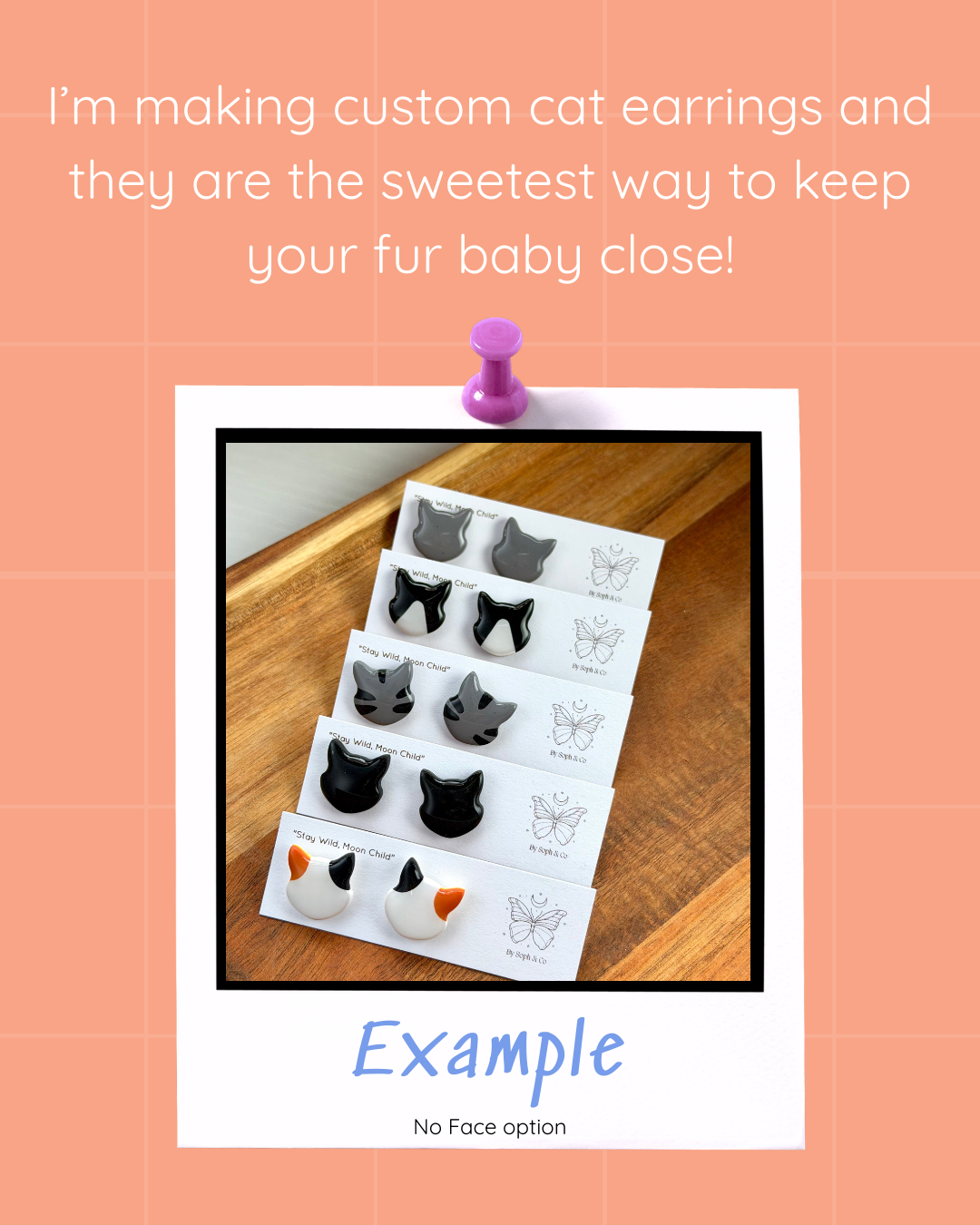 Custom Kitty Earrings (Made to Order)