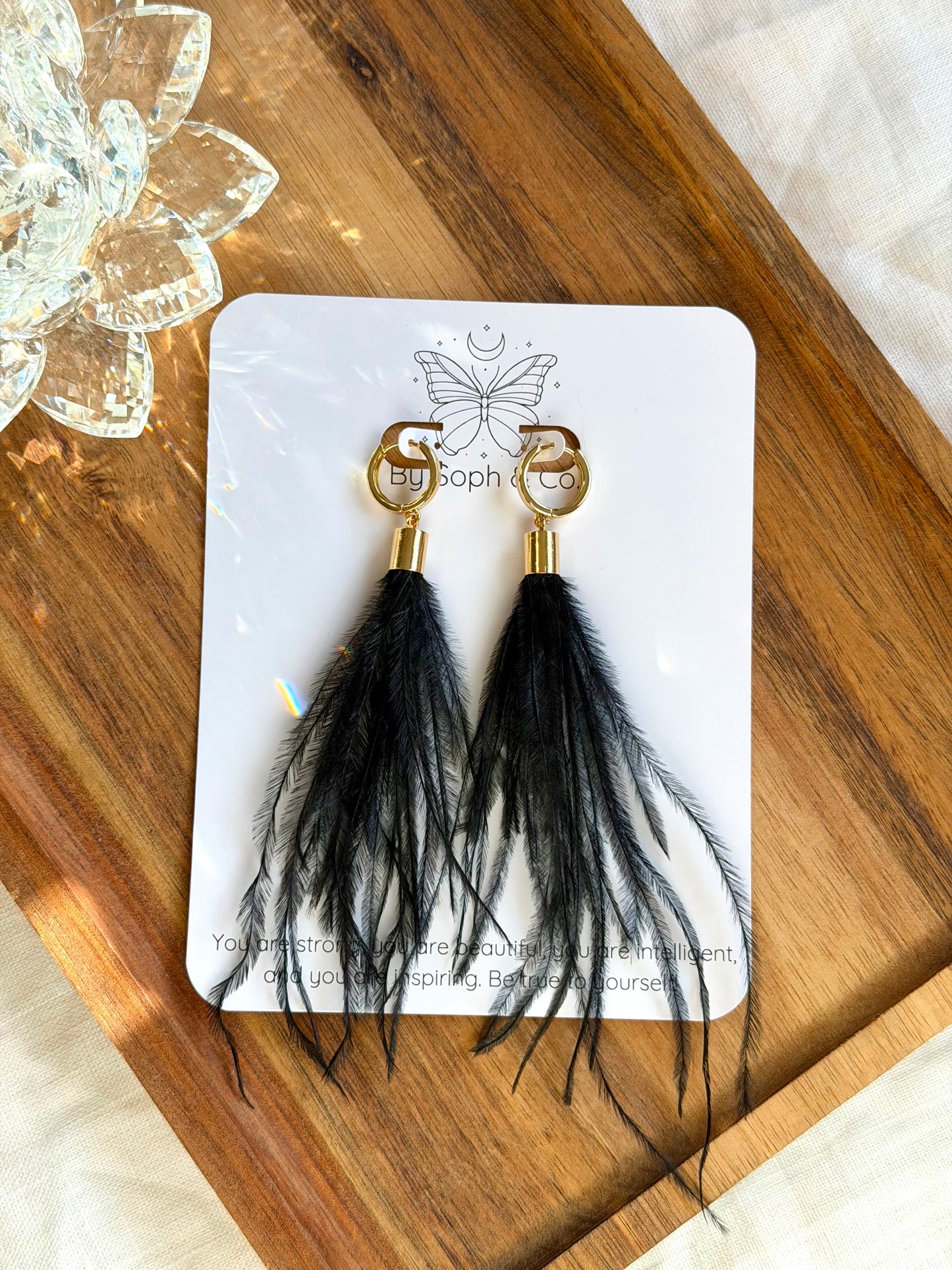 Ostrich Feather Huggies