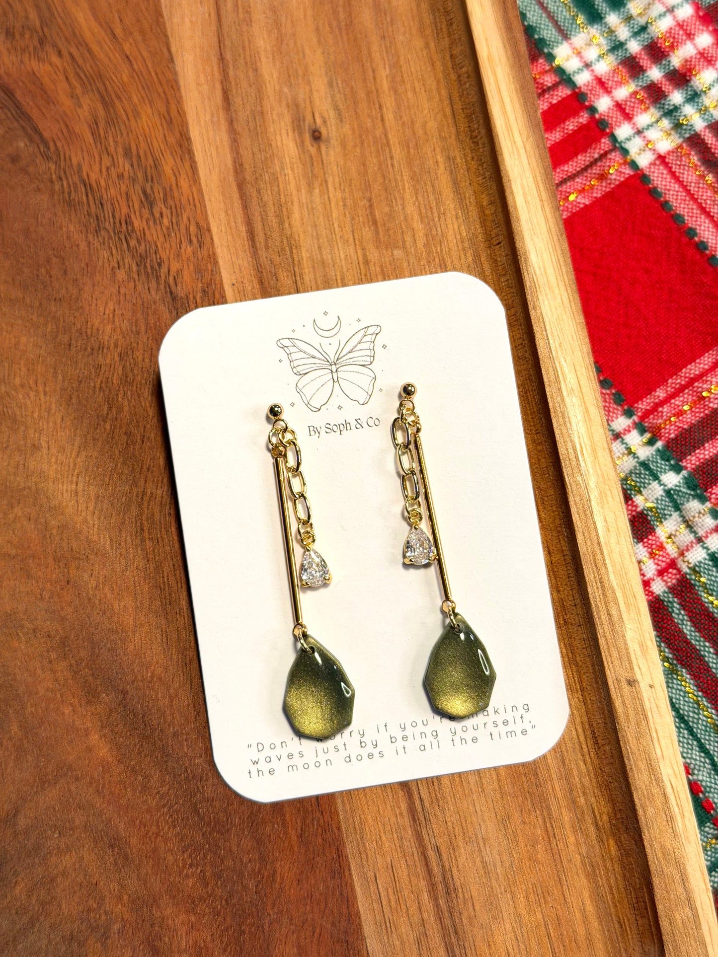 Tinsel Teardrop Dangles