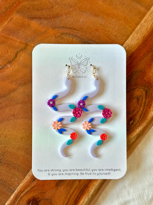 Snake Earrings - Berries