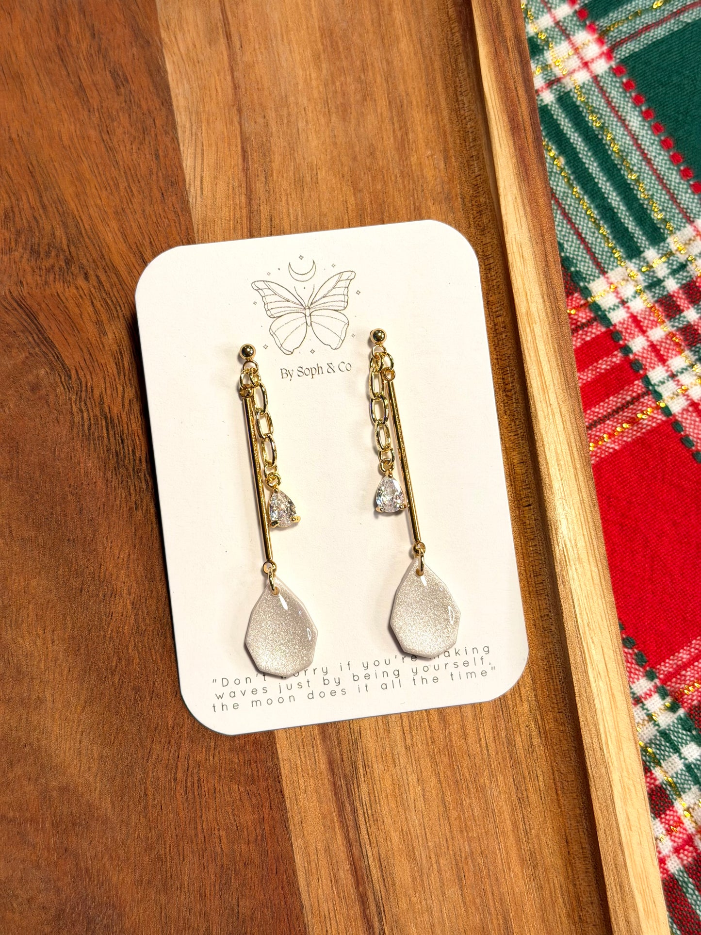 Tinsel Teardrop Dangles