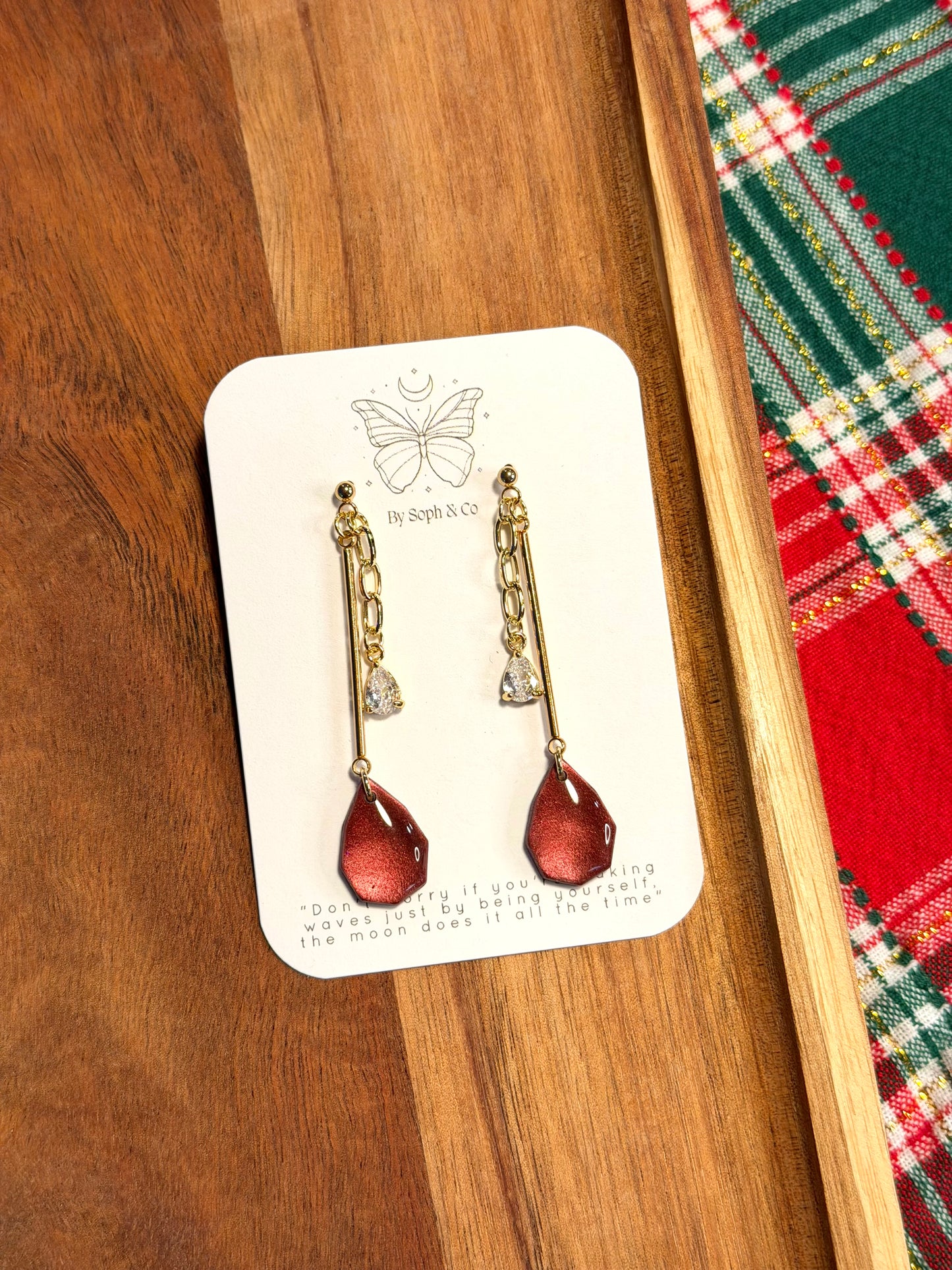 Tinsel Teardrop Dangles