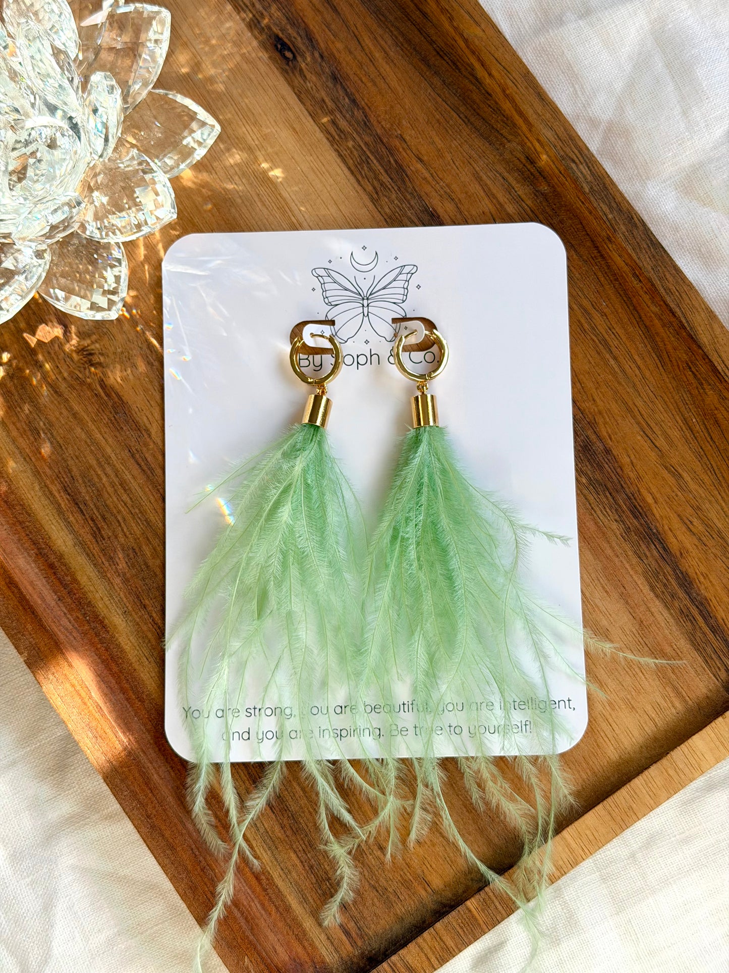 Ostrich Feather Huggies