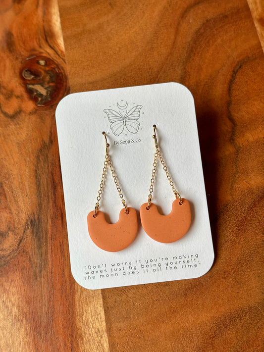 Calia Earrings - Speckled Peach