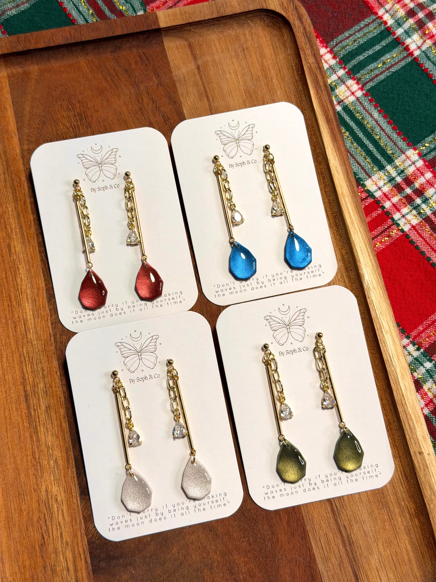Tinsel Teardrop Dangles