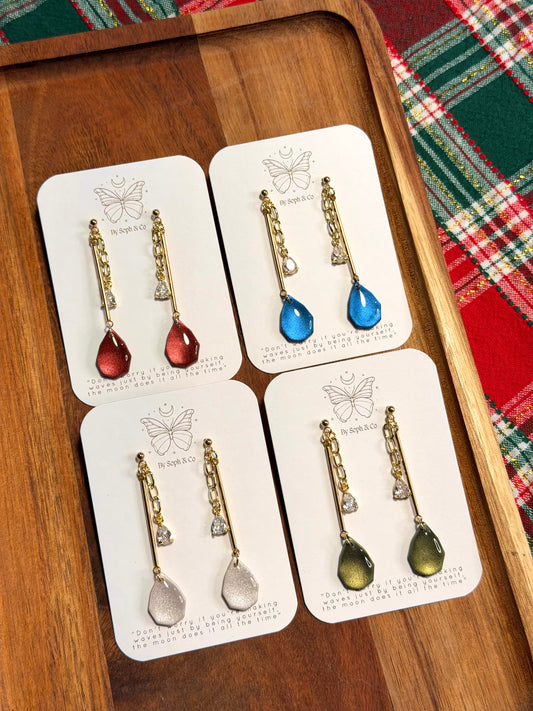 Tinsel Teardrop Dangles