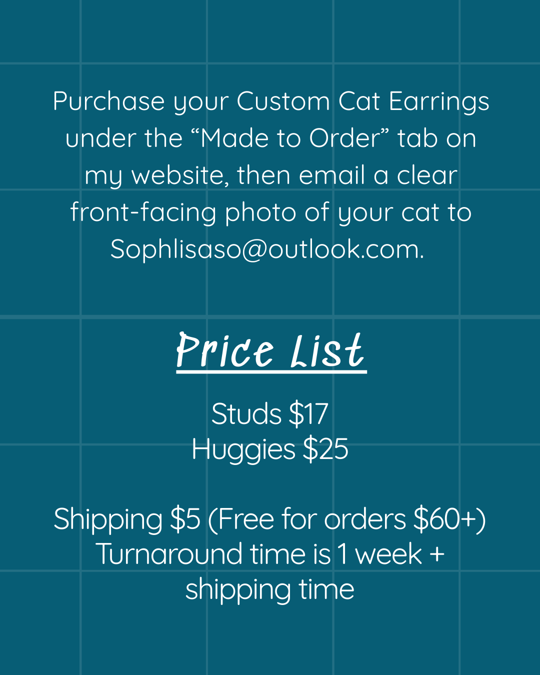 Custom Kitty Earrings (Made to Order)