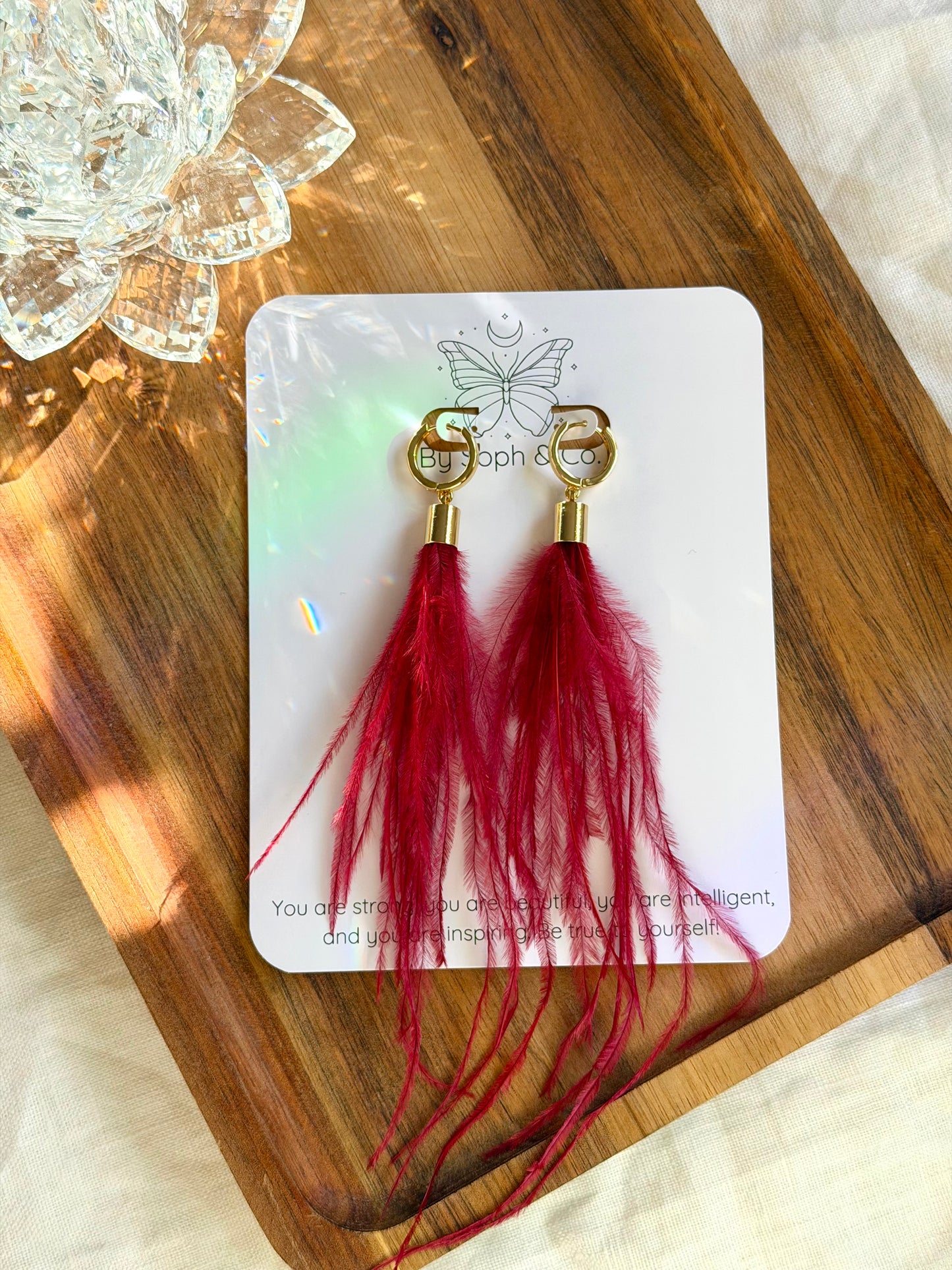 Ostrich Feather Huggies
