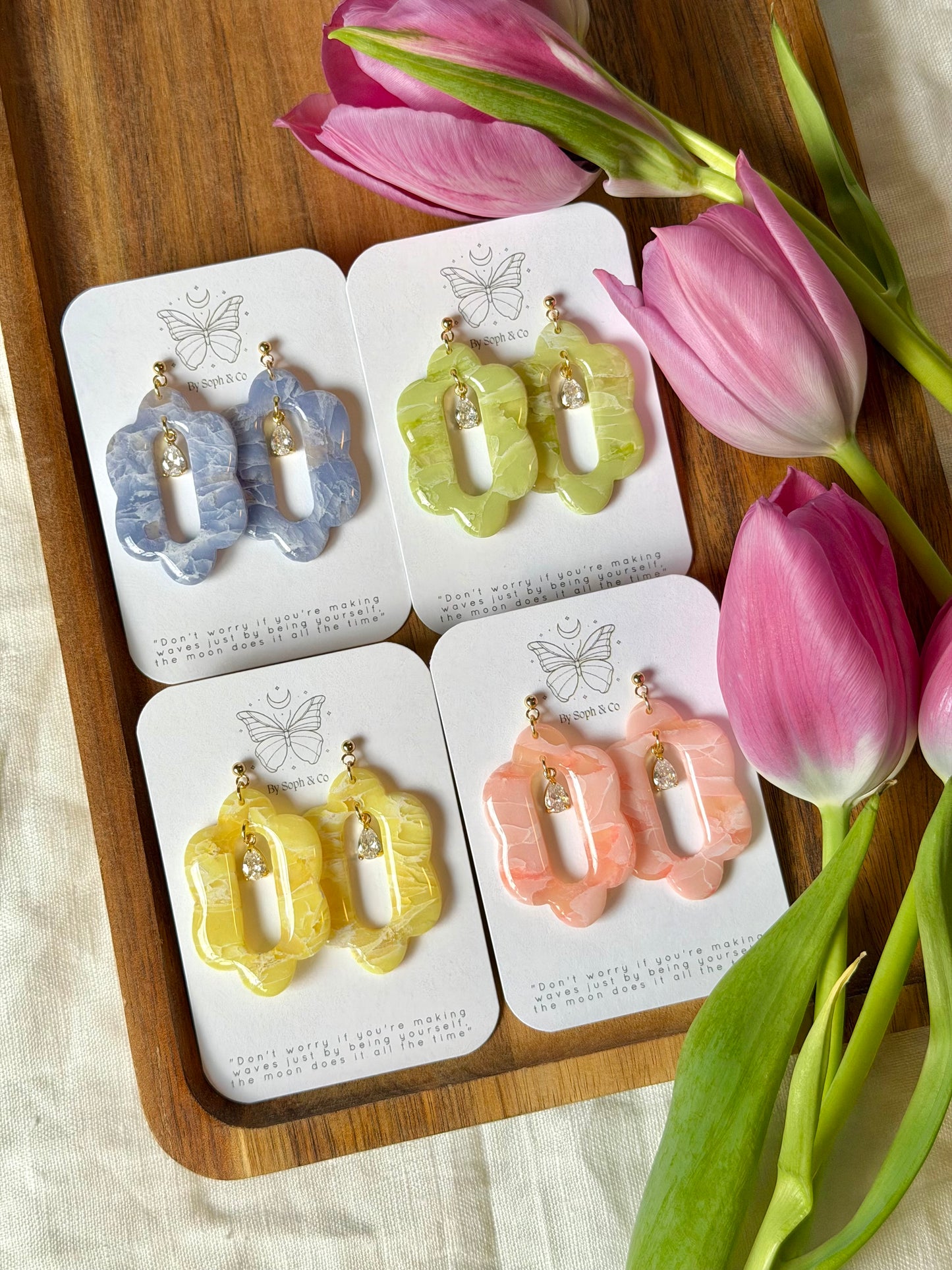 Cloud Glass Earrings - Style #3